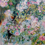 Rhododendrons – techniques mixtes — 0,90m x 1,20m